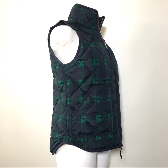 *NWT* J. CREW Plaid Print Quilted Puffer Vest - Picture 5 of 10